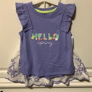 NWT Cat & Jack little girls Size 5T• “Hello Spring” Skirt Set, Periwinkle